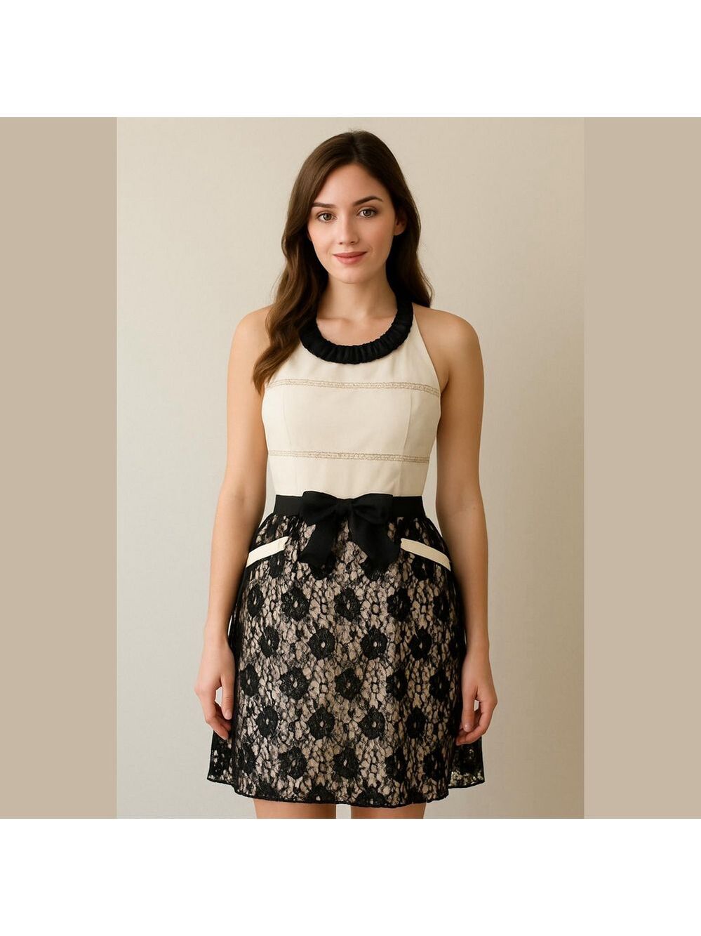 Romantic Black Cream Lace Apron Sur La Table quirky twee whimsical cottagecore